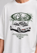 CLOSE SOCIETY - Ανδρικό oversized t-shirt - Λευκό STO-308