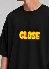 CLOSE SOCIETY - Ανδρικό oversized t-shirt - Μαύρη STO-312