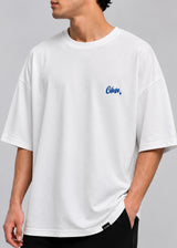 CLOSE SOCIETY - Ανδρικό oversized t-shirt Good Vibes Only - Λευκό STO-314