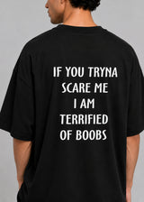 CLOSE SOCIETY - Ανδρικό oversized t-shirt Scare Me- Μαύρη STO-315