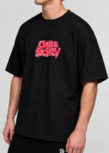 CLOSE SOCIETY - Ανδρικό oversized t-shirt - Μαύρη STO-317