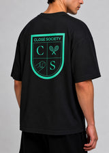 CLOSE SOCIETY - Ανδρικό oversized t-shirt Tennis Club - Μαύρη STO-321