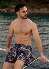 Ανδρικό μαγιό Tony Couper - SW24/3 - army swimshorts cube logo γκρι