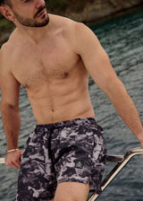 Ανδρικό μαγιό Tony Couper - SW24/3 - army swimshorts cube logo γκρι