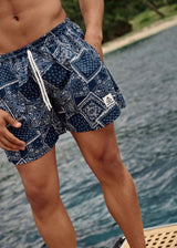 Ανδρικό μαγιό Tony Couper - SW24/4 - atlantis swimshorts cube logo μπλε