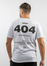 Ανδρική κοντομάνικη μπλούζα New wave clothing - 251-10 - error 404 logo λευκό