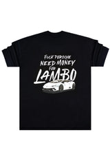 Tony couper Ανδρική κοντομάνικη μπλούζα μαύρη oversized t-shirt Black Lambo T26/11-black