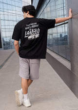 Tony couper Ανδρική κοντομάνικη μπλούζα μαύρη oversized t-shirt Black Lambo T26/11-black