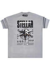 Ανδρική κοντομάνικη μπλούζα Tony couper - TO25/13 - stellar oversized t-shirt γκρι ανοιχτό