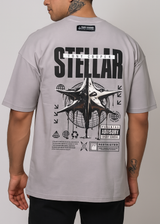 Ανδρική κοντομάνικη μπλούζα Tony couper - TO25/13 - stellar oversized t-shirt γκρι ανοιχτό