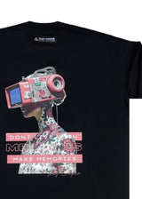 Ανδρική κοντομάνικη μπλούζα Tony couper - TO25/3 - VR memories oversized t-shirt μαύρο