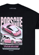 Ανδρική κοντομάνικη μπλούζα Tony couper - TO25/2 - porsche oversized t-shirt μαύρο