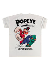 Ανδρική κοντομάνικη μπλούζα Jcyj - TRM105 - oversize fit λευκό