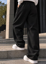 GUF CLOTHING - Ανδρική φόρμα baggy με χνούδι - Μαύρη V3-1246