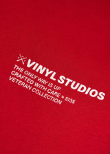 Ανδρικό μακρυμάνικο φούτερ με κουκούλα Vinyl Art Clothing -75757-55- Studios V Legacy hoodie cotton oversized κόκκινο