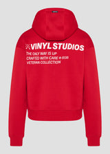 Ανδρικό μακρυμάνικο φούτερ με κουκούλα Vinyl Art Clothing -75757-55- Studios V Legacy hoodie cotton oversized κόκκινο
