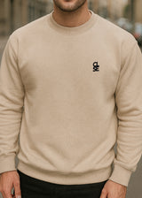 Ανδρικό φούτερ Close society - W25-100 - white logo sweatshirt μπεζ