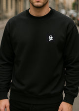 Ανδρικό φούτερ με χνούδι Close society - W25-100-white logo μαύρο