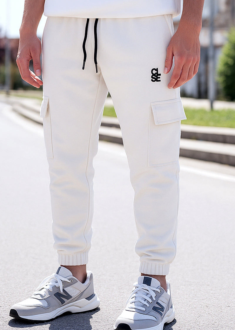 Ανδρική φόρμα cargo Close society - W25-600 - black logo λευκό