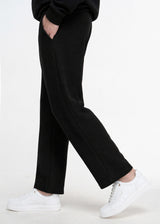 Ανδρικό παντελόνι Close Society-WAFFLE PANTS-black simple oversized pants μαύρο