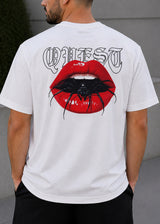 QUEST CLOTHING Ανδρική κοντομάνικη μπλούζα λευκή LPS WH-49