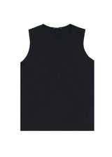 Ανδρική αμάνικη μπλούζα GUF - XY-1105 - simple sleeveness slim fit tee μαύρο