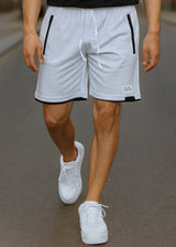 Ανδρική αθλητική βερμούδα GUF - XY-6061 - athletic regular shorts λευκό