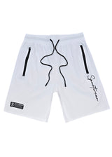 Ανδρική βερμούδα GUF - XY-6082B - sportteam logo athletic regular shorts λευκό