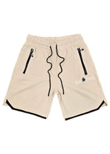 Ανδρική βερμούδα GUF - XY-6087B - los santos logo athletic regular shorts μπεζ