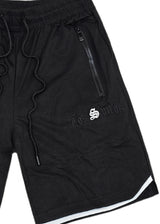 Ανδρική βερμούδα GUF - XY-6087B - los santos logo athletic regular shorts μαύρο