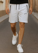 Ανδρική βερμούδα GUF - XY-6088B - original NY city logo athletic regular shorts λευκή