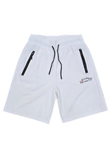 Ανδρική βερμούδα GUF - XY-6088B - original NY city logo athletic regular shorts λευκή