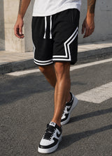 GUF CLOTHING Ανδρική βερμούδα μαύρη XY-6113-black