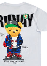 Κοντομάνικη μπλούζα GUF - YHM-1067- slim fit strong storm for captains λευκό