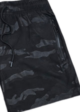 Ανδρικό μαγιό - GUF - YHM-823 - cammo swimshorts regular fit μαύρο