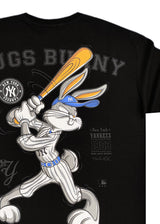 GUF CLOTHING Ανδρική κοντομάνικη μπλούζα μαύρη regular fit Bugs Yankee Z-1075-black