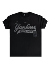 GUF CLOTHING Ανδρική κοντομάνικη μπλούζα μαύρη regular fit Bugs Yankee Z-1075-black