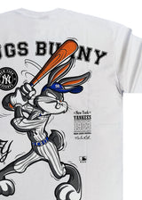 GUF CLOTHING Κοντομάνικη μπλούζα λευκή regular fit Bugs Yankee Z-1075white