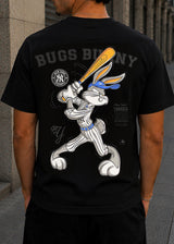 GUF CLOTHING Ανδρική κοντομάνικη μπλούζα μαύρη Baseball fit Z-1075-black