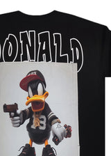 Ανδρική κοντομάνικη μπλούζα GUF - Z-1095 - regular fit μαύρο