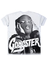 Κοντομάνικη μπλούζα GUF - Z-1203 - regular fit gangster λευκό