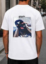 GUF CLOTHING Ανδρική κοντομάνικη μπλούζα λευκή Gangsta Z-1211-white