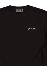 Ανδρική μακρυμάνικη μπλούζα Vinyl art clothing - 20620-01 - neon crew tee μαύρο