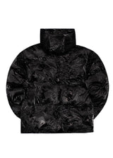 Ανδρικό μπουφάν με κουκούλα GUF-9676-pattern puffer μαύρο