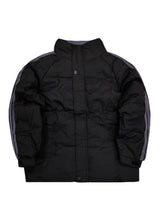 Ανδρικό μπουφάν με κολάρο GUF - M80220 - tape puffer μαύρο