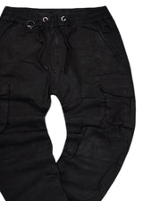 Ανδρικό Παντελόνι GUF - 2196-A - fabric cargo μαύρο