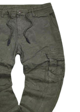 Ανδρικό Παντελόνι GUF - BF-6637-4 - fabric cargo χακί