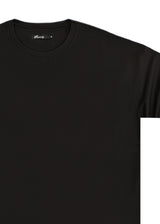 Ανδρική κοντομάνικη μπλούζα Henry clothing - 9-030 - simple oversized μαύρο