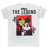 Ανδρική κοντομάνικη μπλούζα GUF - Z-1060 - regular fit λευκό