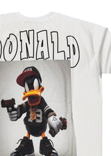 Ανδρική κοντομάνικη μπλούζα GUF - Z-1095 - regular fit λευκό